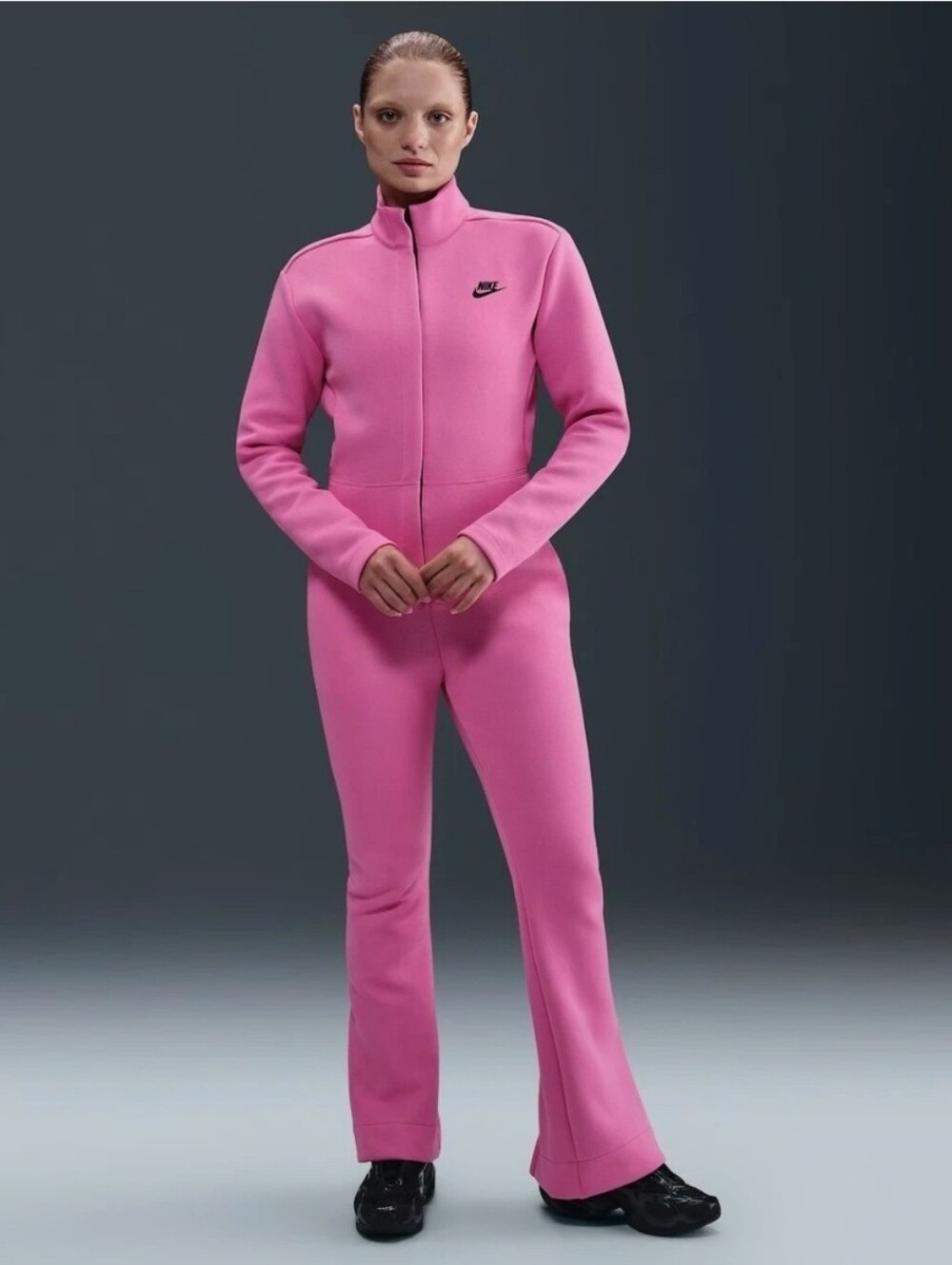 NWT Nike Women’s Hot Pink Full-Zip Jumpsuit SIZE M